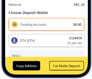 Choose Deposit Option